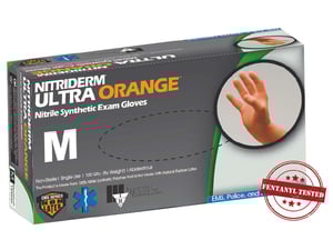 IHC NitriDerm Ultra Orange Nitrile Gloves 