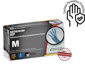 IHC NitriDerm EP Blue Nitrile Exam Gloves