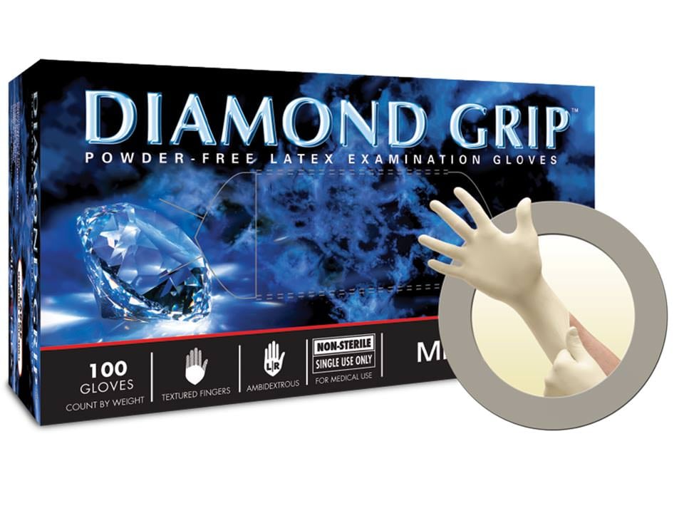 MICROFLEX Diamond Grip Latex Gloves Life-Assist